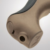 The bird's head pistol grip is uniquely shaped to provide a firm grip and to help minimize felt recoil. It features a rubberized palm pad for shooting comfort, and a rear swivel stud port.