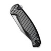 CIVIVI Stormhowl Flipper & Button Lock Knife: Milled Black Aluminum Handle / 3.3" Black Stonewashed Nitro-V Blade | C23040B-1