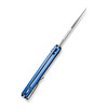 CIVIVI Stormhowl Flipper & Button Lock Knife: Milled Bright Blue Aluminum Handle / 3.3" Satin Finished Nitro-V Blade | C23040B-2