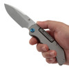 Kansept Hazard | Bali Lock | Stonewashed Titanium Handle | 3.63" CPM S35VN | Steven Dunnuck Designed | K1104H1