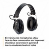 3M PELTOR Tactical Sport Electronic Headset, Foldable Headband, Black | MT16H210F-479-SV