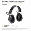 3M PELTOR Tactical Sport Electronic Headset, Foldable Headband, Black | MT16H210F-479-SV