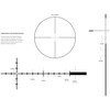 TMOA® Reticle
Based off a TMR® reticle, but in a MOA configuration
Aides in compensating for crosswinds and provides vertical holdovers for bullet drop compensation
Hash marks are in 1 MOA increments
Marks extend to 10 MOA on each side
1 MOA is approximately 1 inch at 100 yards
Not caliber specific
Rear (second) focal plane