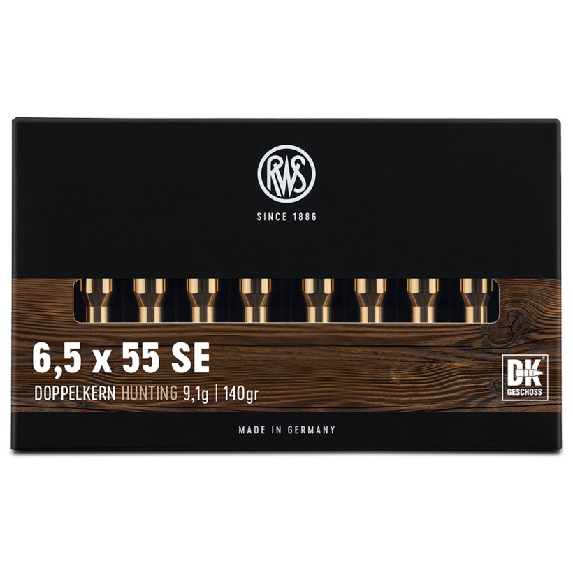 RWS Hunting 6.5x55 SE, 140 gr, Twin Core Ammunition