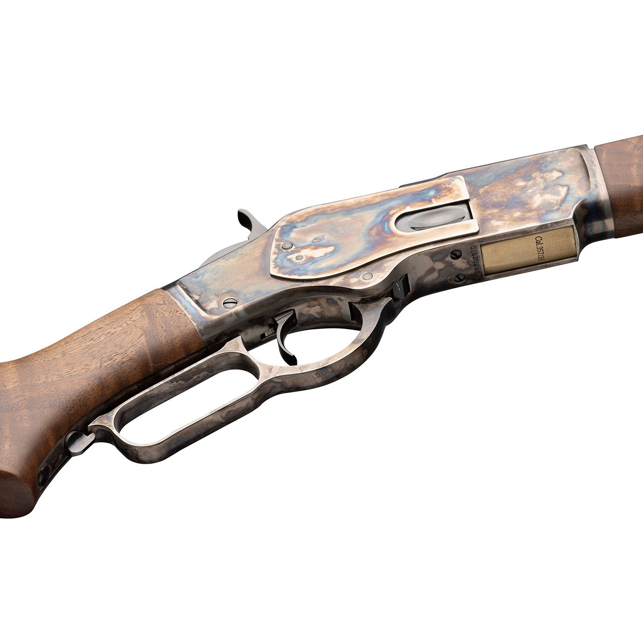 Winchester Model 1873 Sporter Octagon Curved Grip Color Case