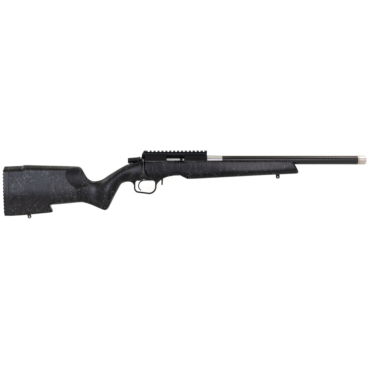 Christensen Arms Ranger Rifle, Black with Gray Webbing: 22 WMR, 18