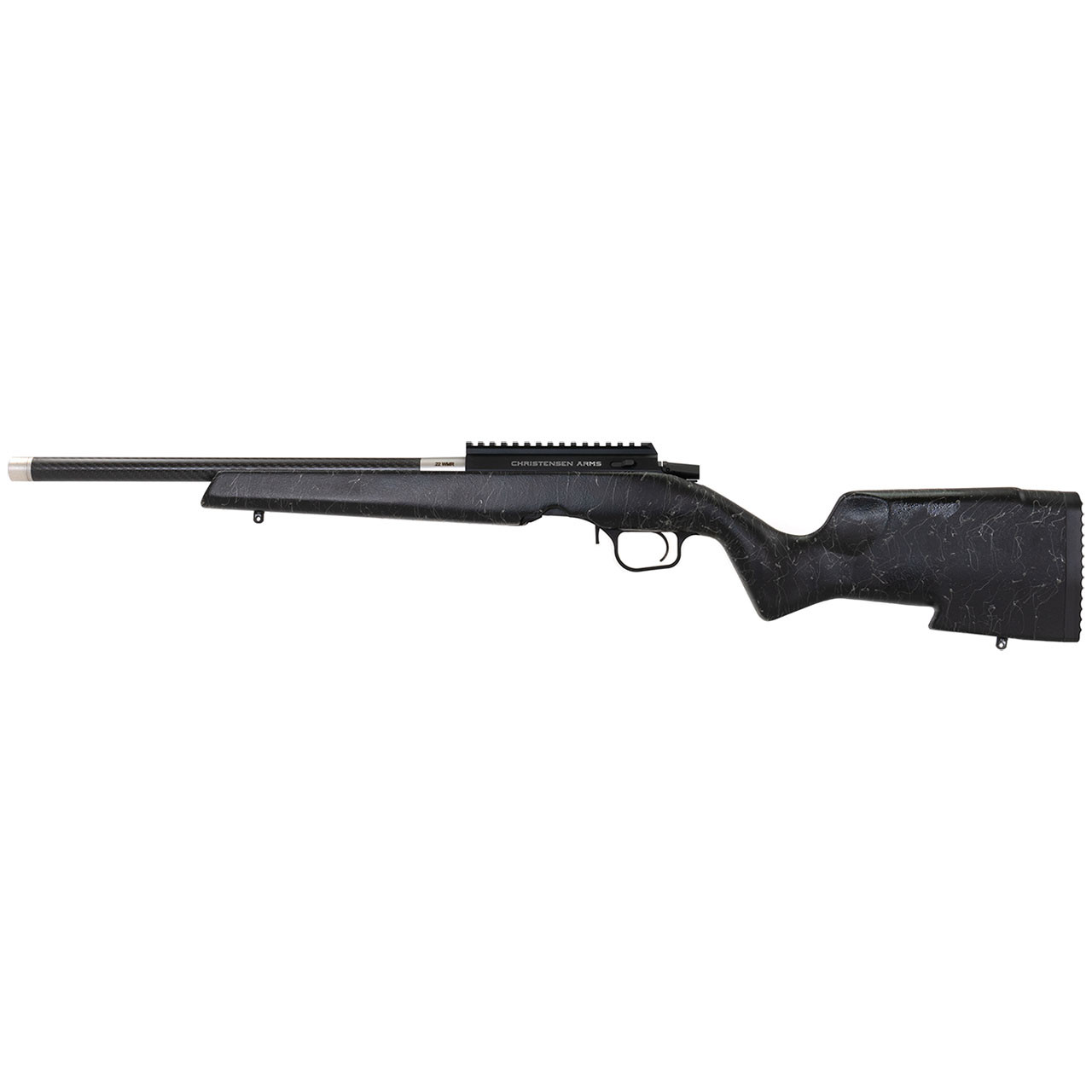Christensen Arms Ranger Rifle, Black with Gray Webbing: 22 WMR, 18