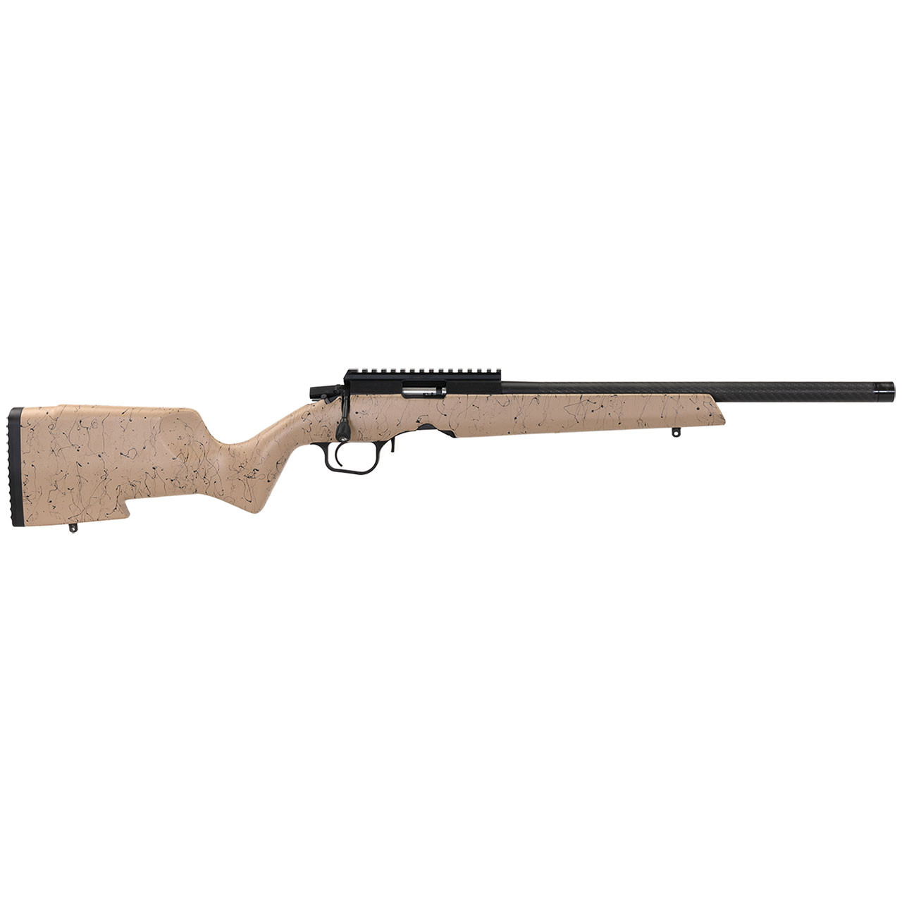 Christensen Arms Ranger Rifle, Tan with Black Webbing: 17 HMR, 18