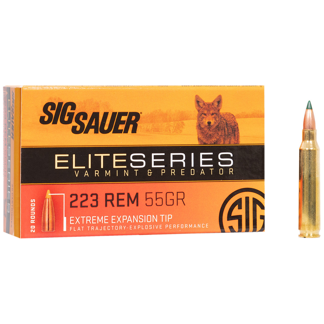 ＊erio＊ Sig Sauer Elite Varmint & Predator Ammunition: 223 Rem, 55 gr