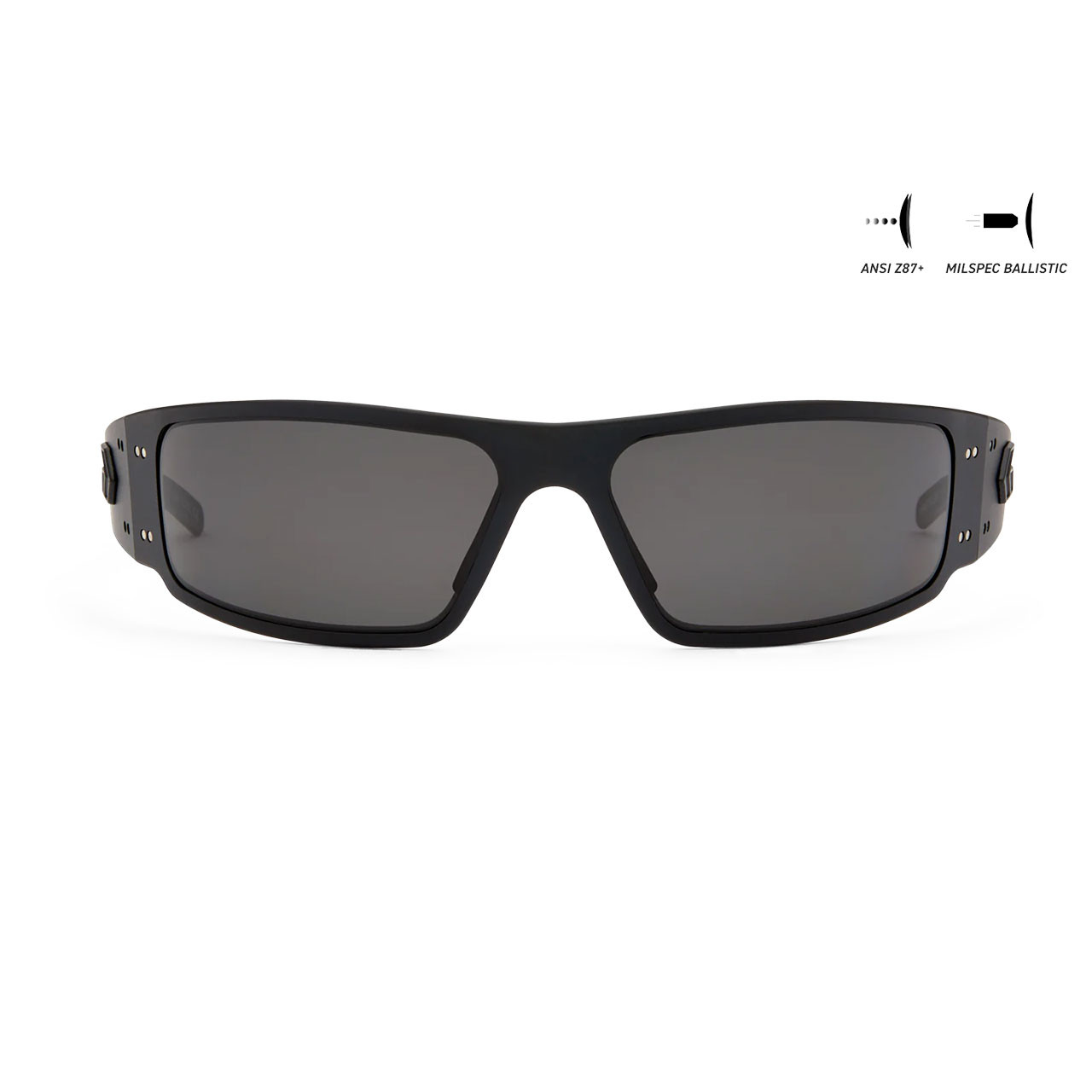 Gatorz Magnum Eyewear: Black Cerakote Frame w/Black Logo, Smoke w
