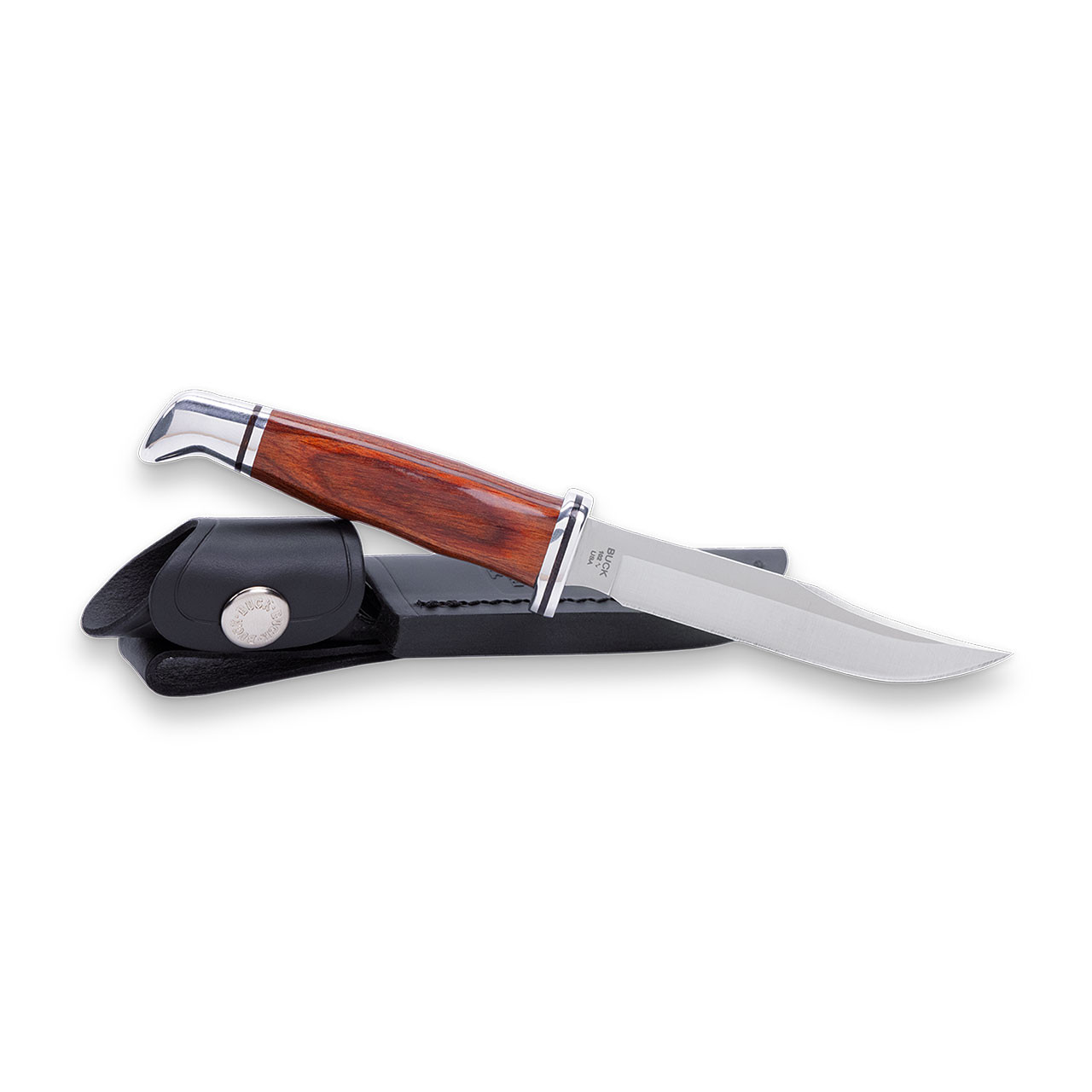 Buck Knives 102 Woodsman Knife: DymaLux Cocobolo Heritage, Clip-Point