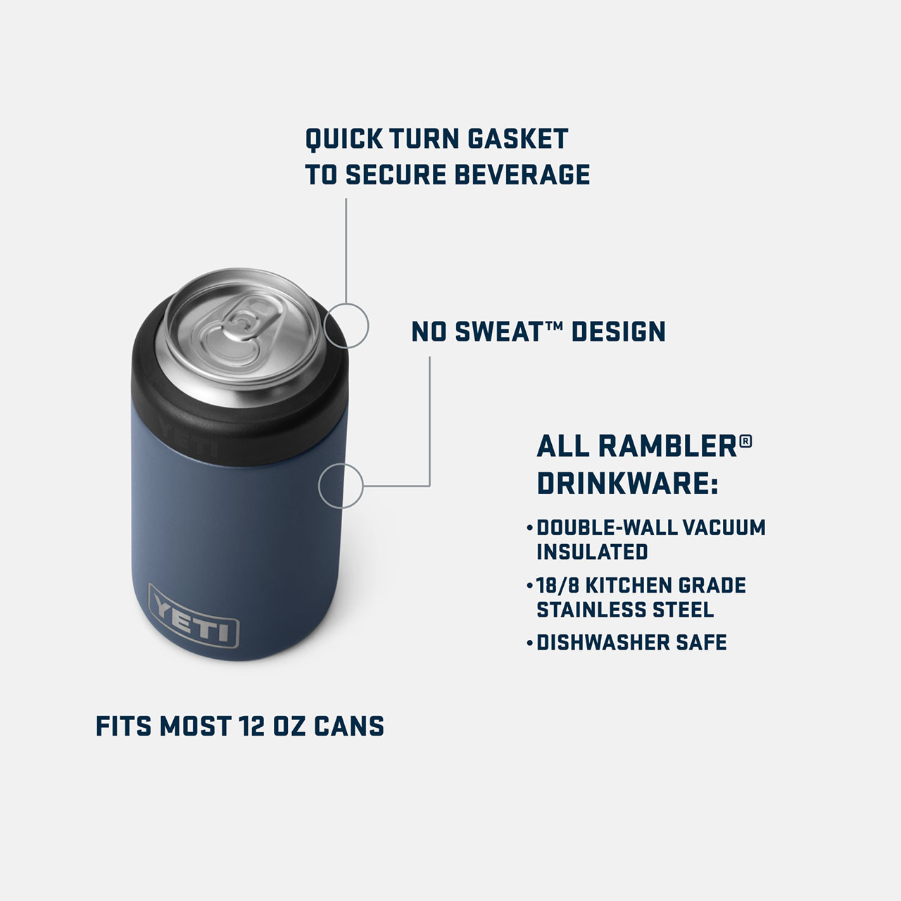 YETI Rambler Colster Can Insulator, 355 mL: Wetlands Camo