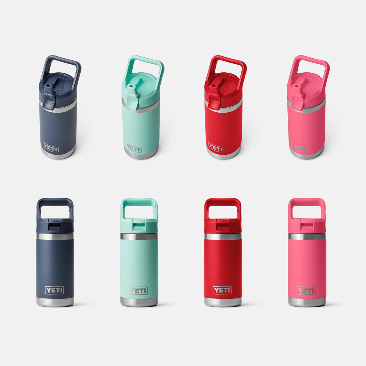 YETI Rambler Jr. Water Bottle w/ Colour-Matched Straw Cap, 355 mL