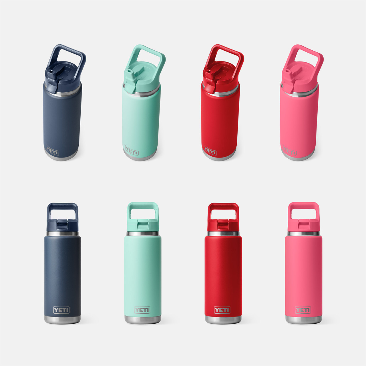 YETI Rambler Water Bottle w/ Colour-Matched Straw Cap, 769 mL / 26