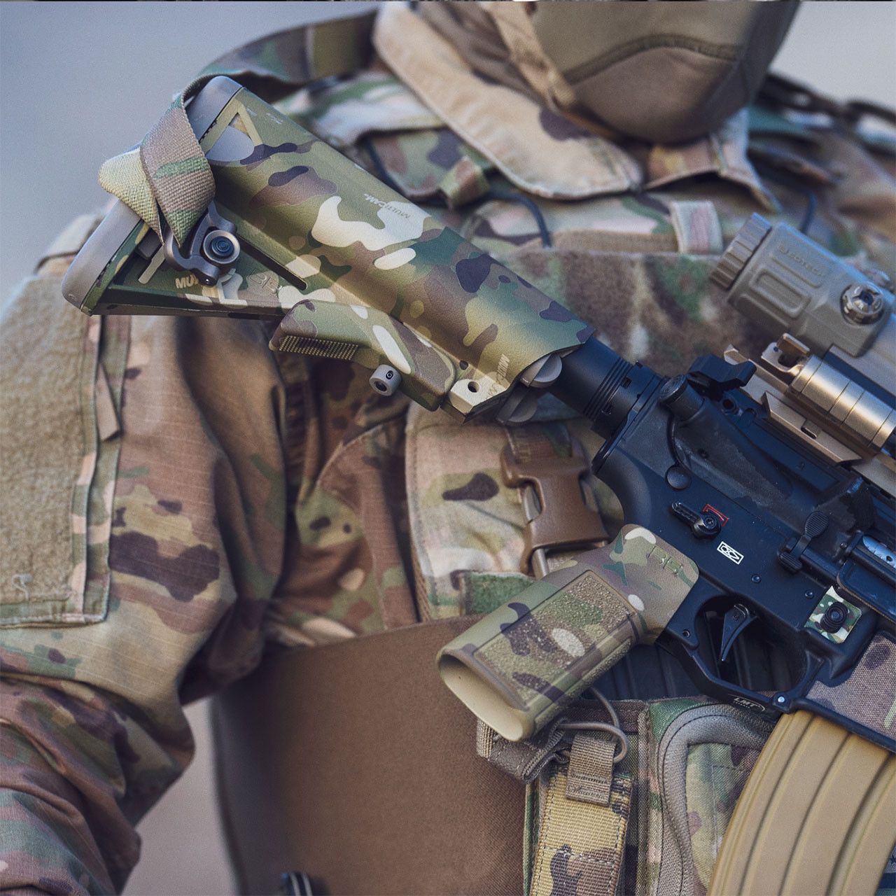 B5 Systems Enhanced SOPMOD Stock, MultiCam | SOP-1078