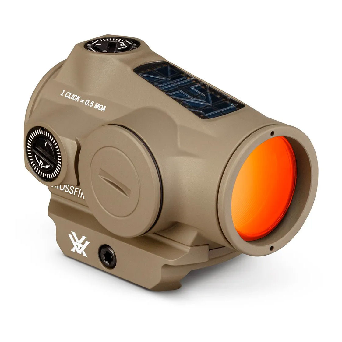 Vortex Optics Crossfire II Solar Red Dot Sight, Tan: 2 MOA Reticle