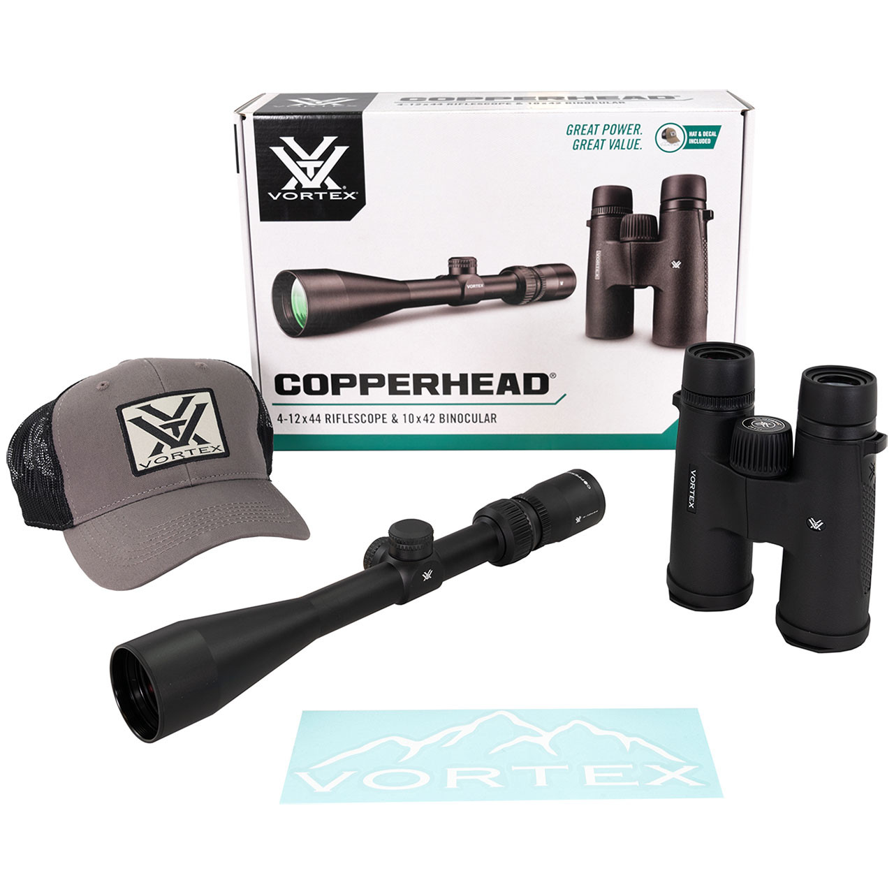 Vortex Optics Copperhead 4-12x44 SFP Riflescope & 10x42 Binoculars