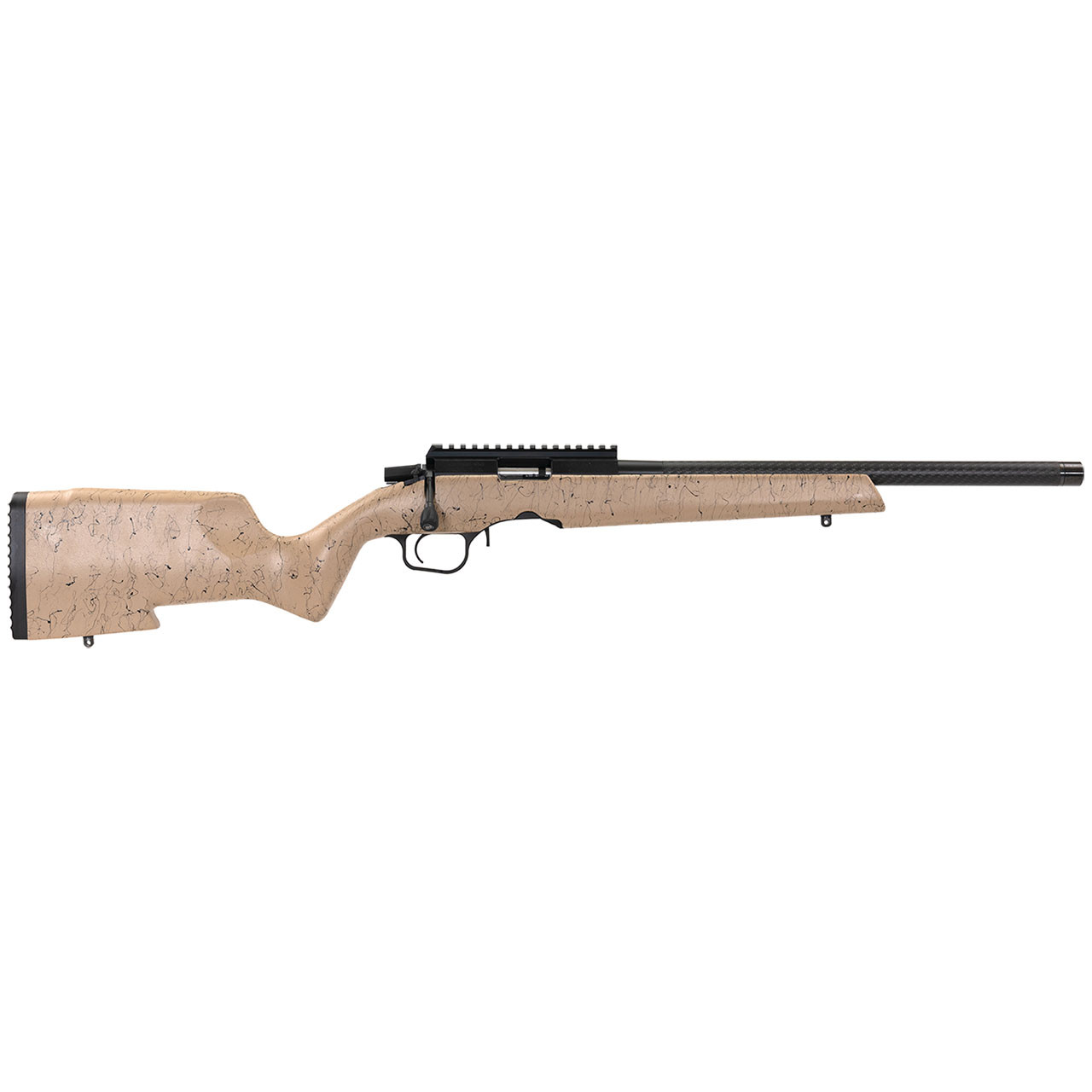 Christensen Arms Ranger Rifle, Tan with Black Webbing: 22 WMR, 18