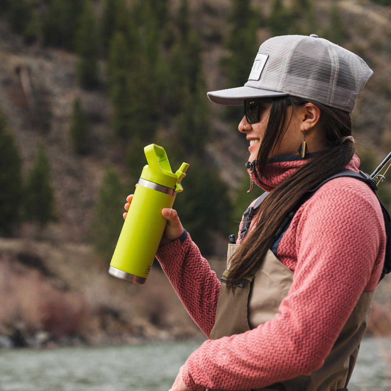 YETI Rambler Water Bottle with Colour-Matched Straw Cap, 532