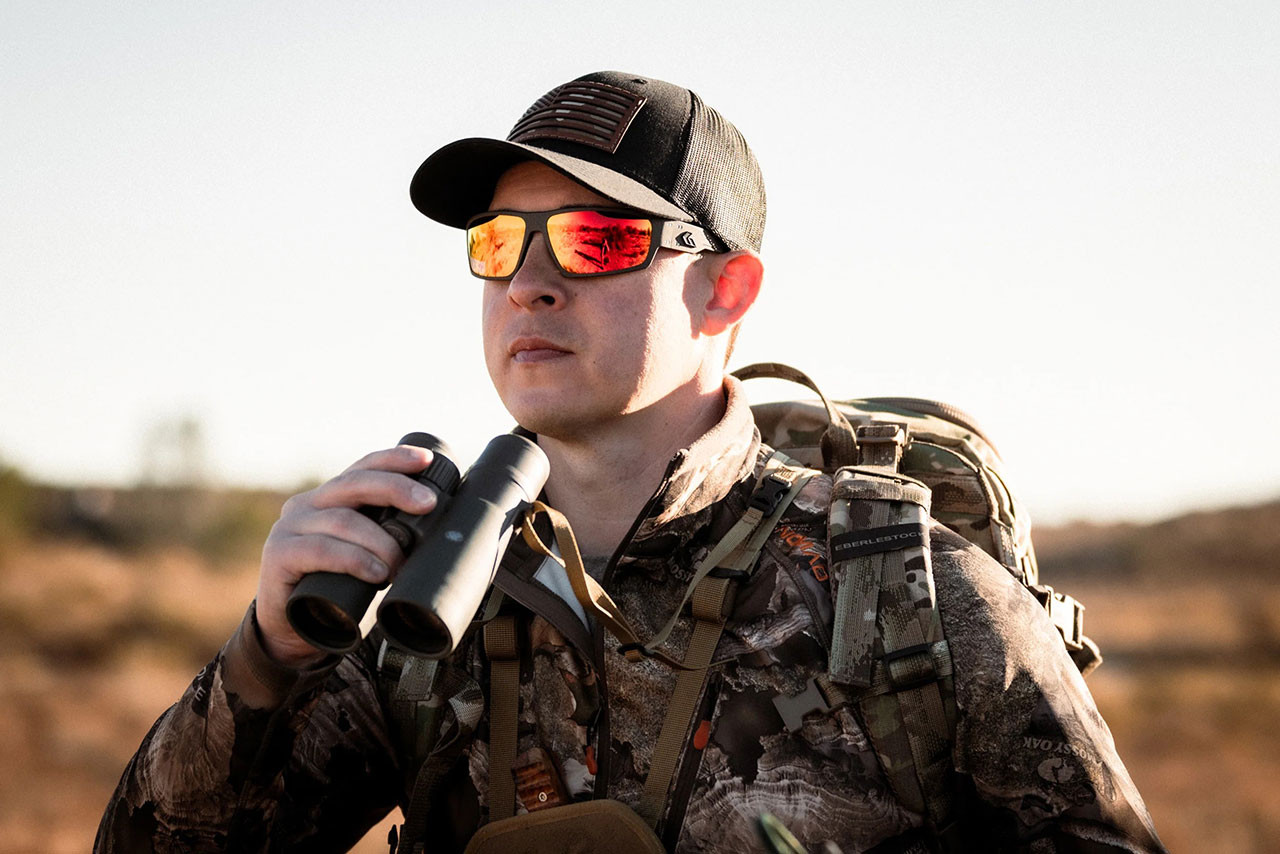 Gatorz Warhawk Eyewear: Black Frame w/ Matte Black Logo, Rose