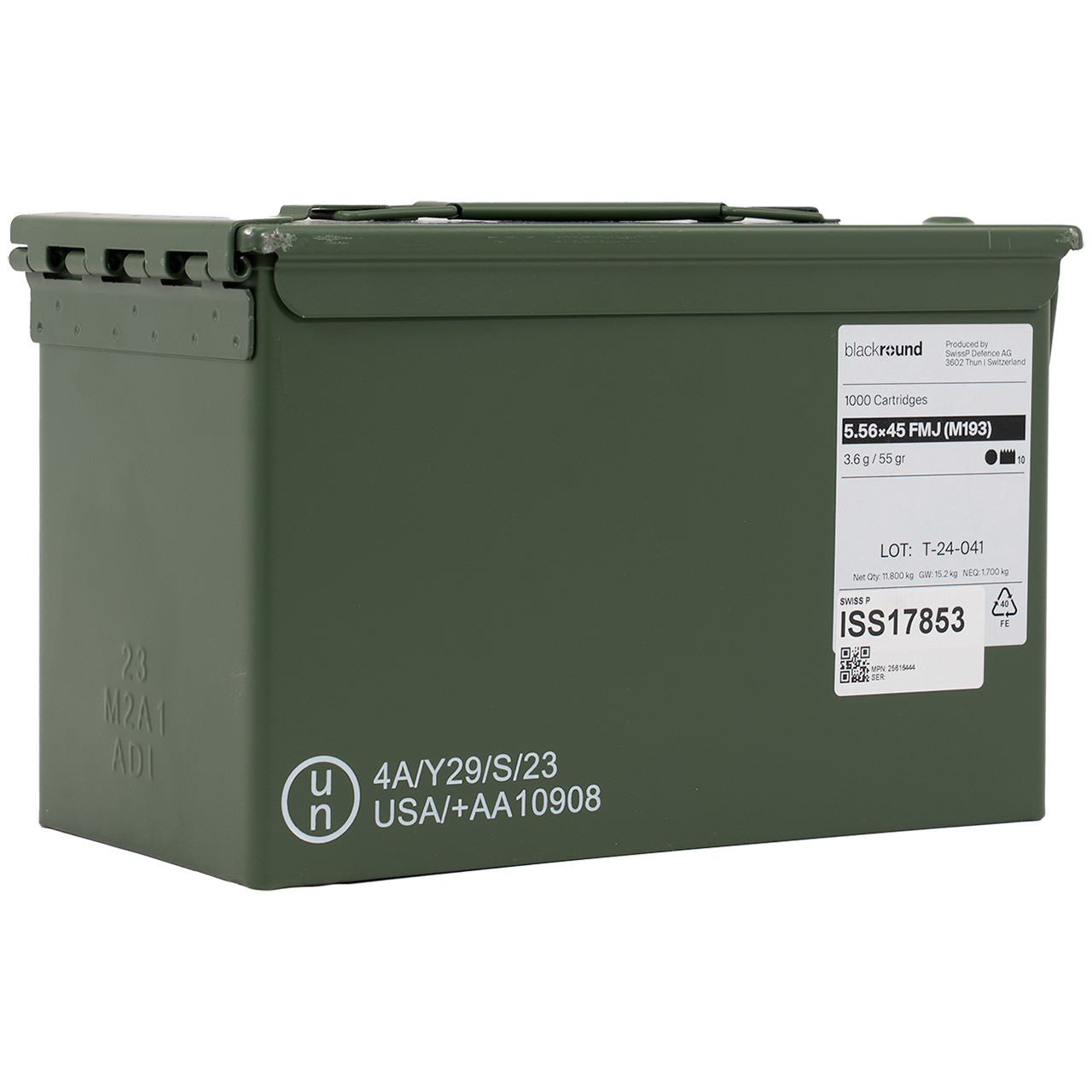 SWISS P Operator's Choice M193 Ammunition: 5.56x45mm, 55 gr, FMJ