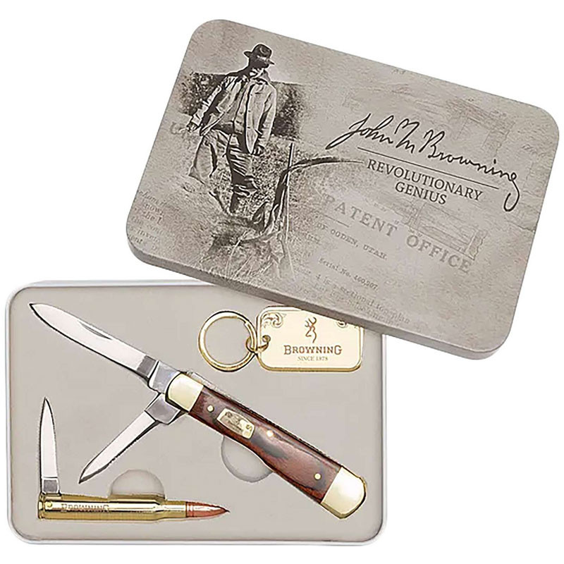 Browning John M. Browning Combo Tin: Double Blade Folding Knife