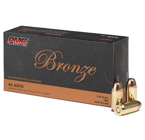 PMC Bronze 45 ACP, 230 gr, FMJ Ammunition