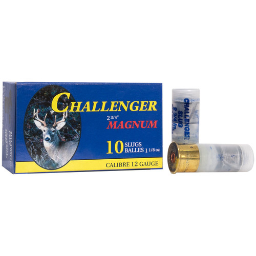 Challenger Big Game Ammunition - 12 Gauge, 2-3/4", Rifled Slug, Lead, 1-1/8 oz, 1610 fps, Model 00200