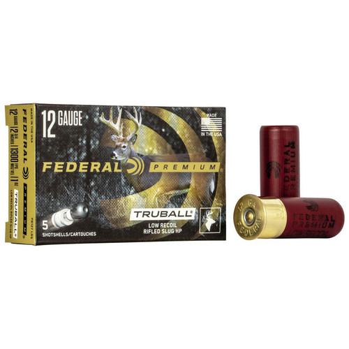 Federal Vital-Shok TruBall  12 Gauge, 2-3/4", 438 gr, Hollow Point Rifled Slug Ammunition