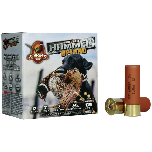 HEVI-Shot HEVI-Hammer Upland Ammunition - 12 Gauge, 3", #3, 1-3/8 oz, Non-Toxic, 1350 fps