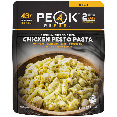 Peak Refuel Premium Freeze-Dried Chicken Pesto Pasta Meal
