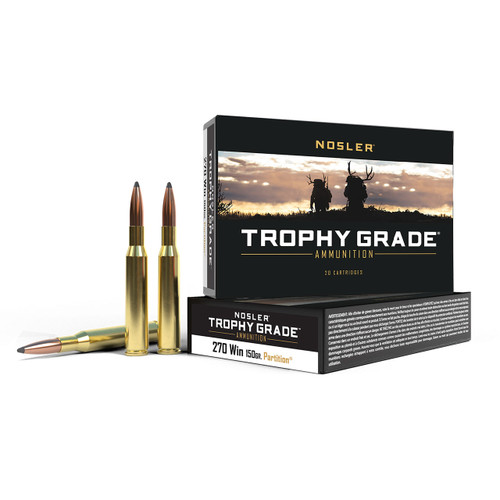 Nosler Trophy Grade Ammunition - 270 Win, 150 gr, Partition, 2800 fps