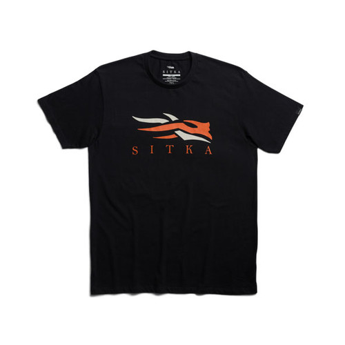 SITKA Gear Icon Tee Shirt, Black/Orange