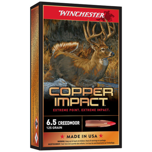 Winchester Copper Impact 6.5 Creedmoor, 125 gr, Copper Extreme Point Ammunition