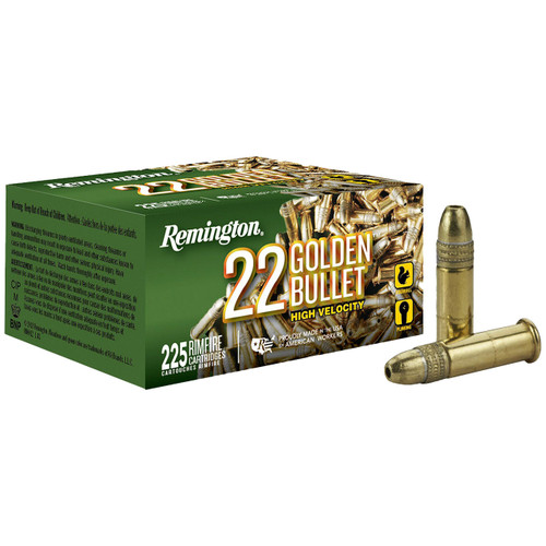 Remington 22 Golden Bullet 22 LR, 36 gr, Brass Plated Hollow Point