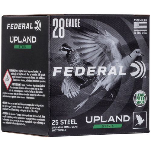 Federal Upland Steel 28 Gauge, 2-3/4", 5/8 oz, #6 Steel Shotshell Ammunition