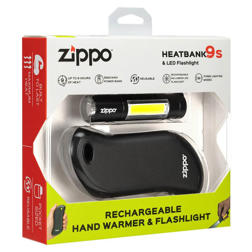 Zippo HeatBank 9s Rechargeable Hand Warmer & Flashlight