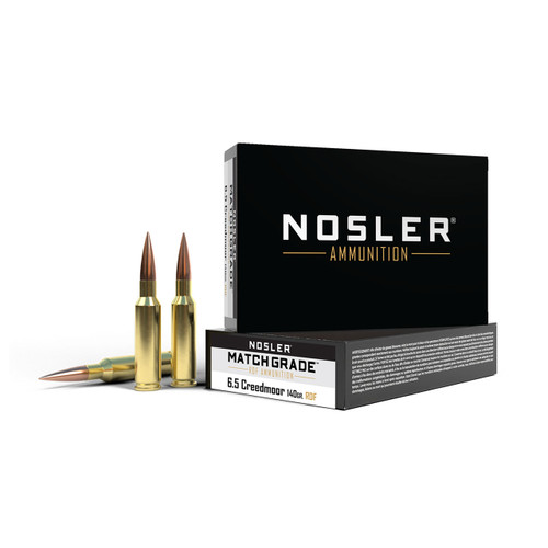 Nosler Match Grade Ammunition - 6.5 Creedmoor, 140 gr, RDF, 2650 fps