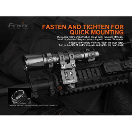 Supporto A Sgancio Rapido Fenix Per Torce - Per Binari Picatinny/Weaver, Diametro 22.5-26 Mm - Foto 6