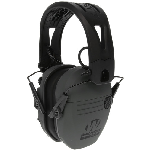 Walker's Razor Tacti-Grip Series Electronic Earmuffs - Battleship Gray