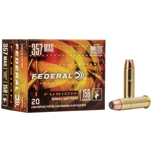 Federal Fusion Handgun Ammunition - 357 Mag, 158 gr, FSP, 1240 fps, Model F357FS1