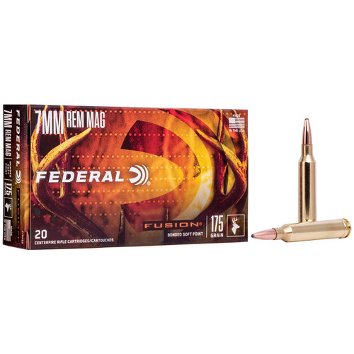 Federal Fusion Rifle Ammunition - 7mm Rem Mag, 175 gr, FSP, 2760 fps, Model F7RFS2