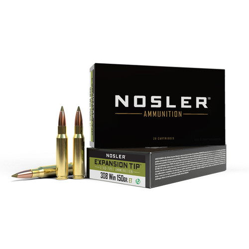 Nosler Expansion Tip Lead-Free Ammunition - 308 Win, 150 gr, E-Tip, 2750 fps, Model 40034