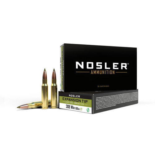 Nosler Expansion Tip Lead-Free Ammunition - 308 Win, 168 gr, E-Tip, 2750 fps, Model 40035