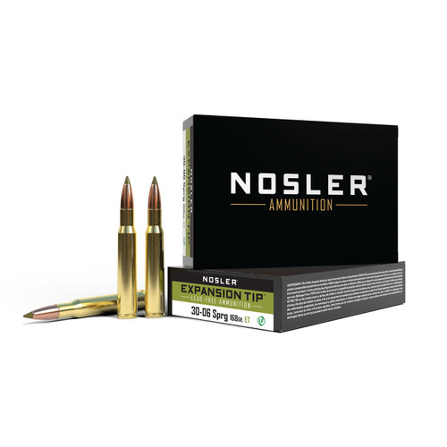 Nosler Expansion Tip Lead-Free Ammunition - 30-06 Springfield, 168 gr, E-Tip, 2800 fps, Model 40036