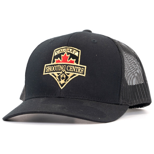 Calgary Shooting Centre Logo Snapback Trucker Hat, Black