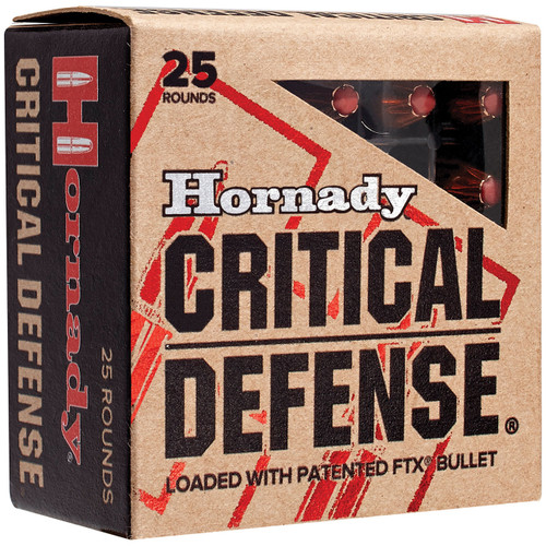 Hornady Critical Defense 9x18mm Makarov, 95 gr, FTX Ammunition