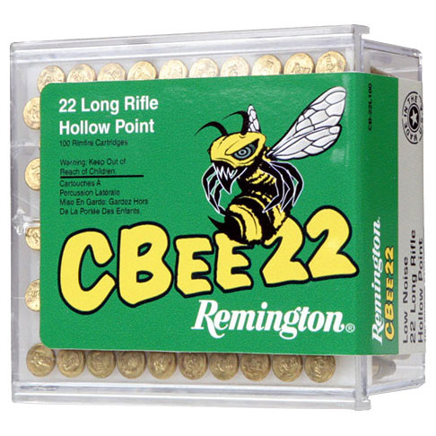 Remington CBee 22 Ammunition: 22 LR, 33 gr, Plated Truncated Cone HP Rimfire, 740 fps, Model 21119