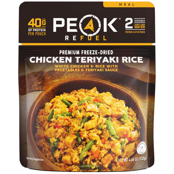 Peak Refuel Premium Freeze-Dried Chicken Teriyaki Rice Meal