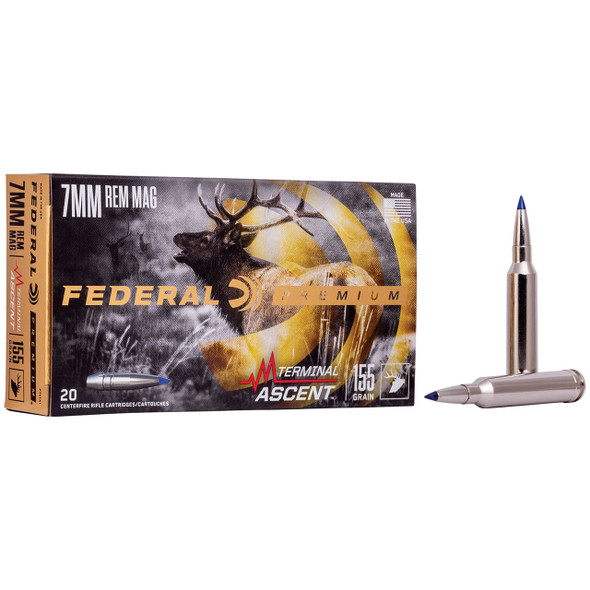 Federal Terminal Ascent Ammunition: 7mm Rem Mag, 155 gr, TA, 3000 fps, Model P7RTA1